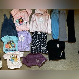 SET Girl Clothes Size 5-6T LOT OF 12 T-SHIRTS SWEATSHIRTS HOODIE Pants Dress EUC
